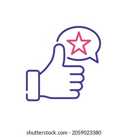 Positive Interaction vector 2 colour icon style illustration. EPS 10 file