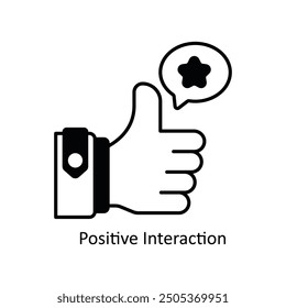 Positive Interaction vector filled outline Icon Design illustration. Graphic Design Symbol on White background EPS 10 File