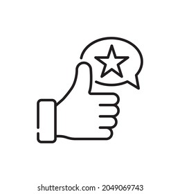 Positive Interaction vector outline icon style illustration. EPS 10 file