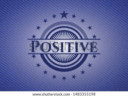 Positive jean background. Vector Illustration. Detailed.