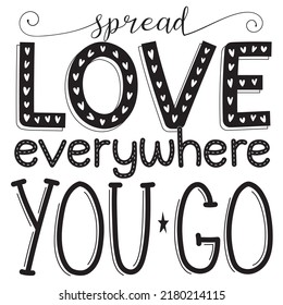 Positive lettering phrase. Perfect for decorations and easily editable.