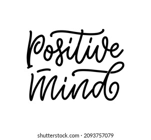 Positive lettering slogan with doodle elements. Funny quote for blog, poster and print design. Vector