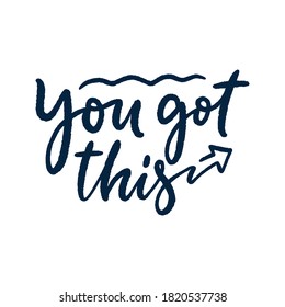 Positive lettering slogan in modern style. Element for posters, prints and fashion design. Hand drawn calligraphy quote. Trendy vector illustration.
