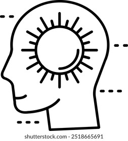 Design de ícone de vetor de linha positiva