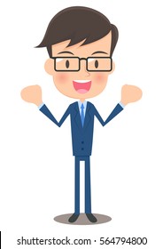 Positive male office worker 