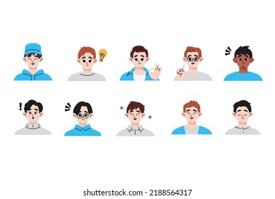 Positive male vector circle icon. Flat drawn style vector design illustration