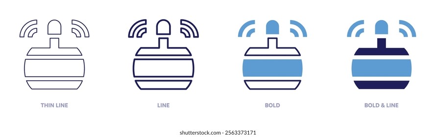 Positive meditation icon in 4 different styles. Thin Line, Line, Bold, and Bold Line. Duotone style. Editable stroke.