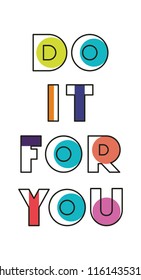positive message with hand made font