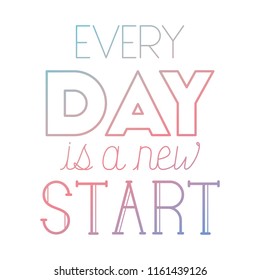 positive message with hand made font