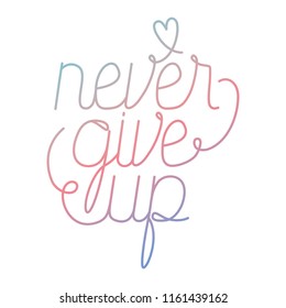 positive message with hand made font