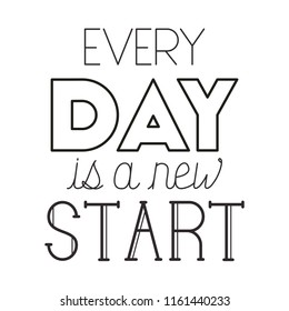 positive message with hand made font