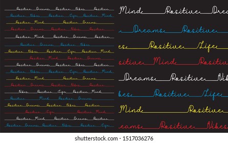 positive mind positive life positive dreams positive vibes typography for print t shirt  