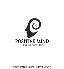 Positive Mind Logo Design Template. Vector Illustration