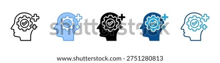 Positive Mindset icon multiple style and collection