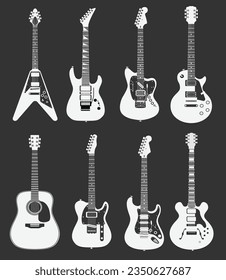 Positive Mode Image of Various Guitar Models