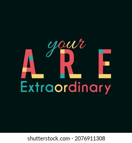positive Modern calligraphy text. Print designs for t-shirts, pin labels, badges, stickers, greeting cards, banners. Black and white vector illustration