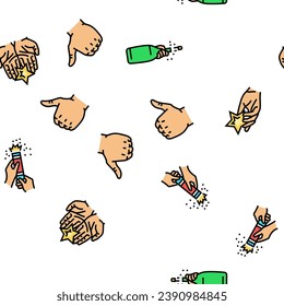 positive mood happy smile vector seamless pattern thin line illustration