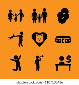 positive, nature, black and operator icon set. Vector illustration for web and design.