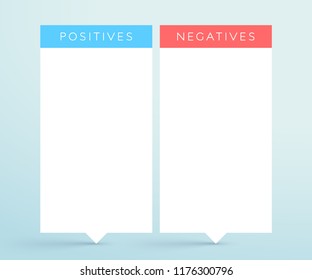 Positive Negative 2 List Banners Infographic Template