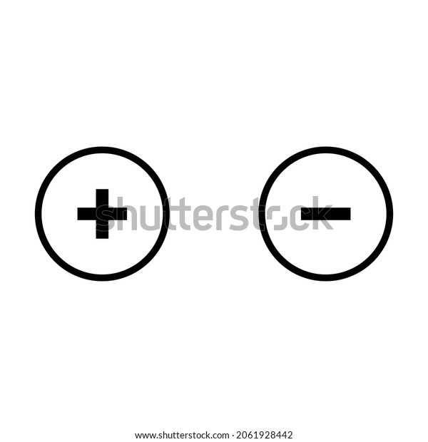 Positive Negative Charge Diagram Physics Stock Vector (Royalty Free ...