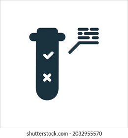 Positive or Negative Coronavirus Pcr Test Silhouette Icon. Laboratory Research of Blood or Saliva For Covid Pictogram. Covid19 Test Result Glyph Icon. Isolated Vector Illustration.