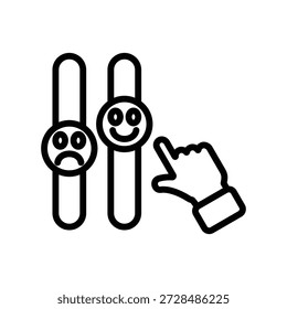 Positive or negative feedback icon, Line Vector graphics