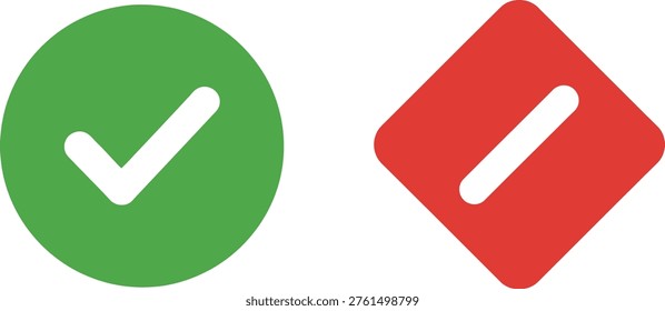 Positive and negative feedback icons displayed side by side Vector