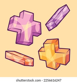 Positive and Negative Isometric Shapes Illustration