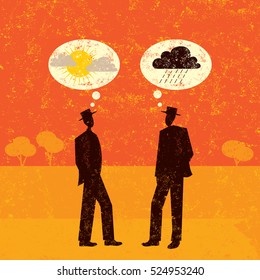 Positive and Negative Predictions
Two men talking with thought bubbles above their heads.