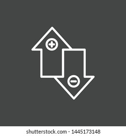 Positive and Negative, True or False Images or Plus and Minus