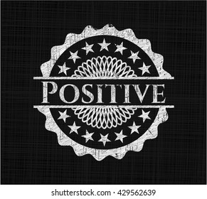 Positive on chalkboard