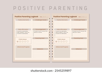 Positive Parenting Logbook KDP Interior Template