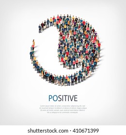 positive people sign 3d
