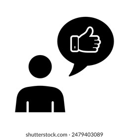 positive person feedback icon vector design