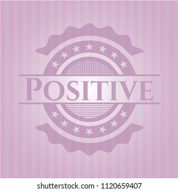 Positive pink emblem