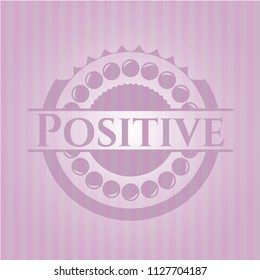 Positive pink emblem