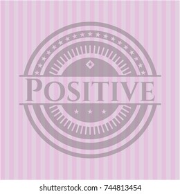 Positive pink emblem