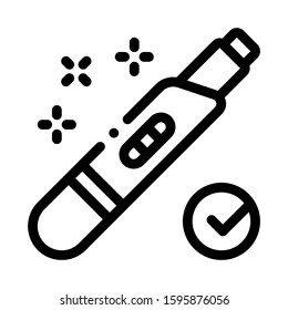Positive Pregnancy Test Icon Vector. Outline Positive Pregnancy Test Sign. Isolated Contour Symbol Illustration