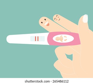 positive pregnancy test with two red stripes