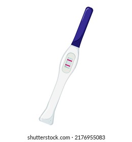 positive pregnant test cartoon. positive pregnant test sign. isolated symbol vector illustration