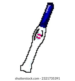 positive pregnant test game pixel art retro vector. bit positive pregnant test. old vintage illustration