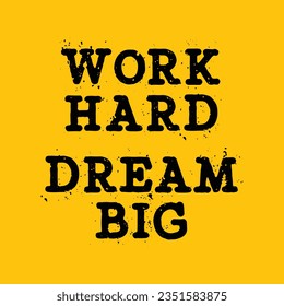 diseño de banner de comillas positivas en vectores trabajo duro sueño gran diseño de pancarta vectorial 