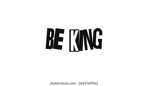Positive Quote Be Kind In Clean Bold Font Cutout Style. Gentle Reminder For Daily Life, Mental Health, And Kindness. Vector Illustration.