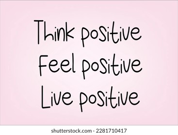 positive quote hand drawn design vector 