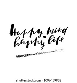 positive quote hand written with brush. Can use for social media, posters, card, prints etc