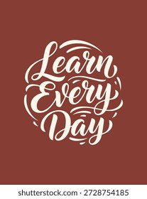 Positive Quote Motivational Script Typografie Handschrift
