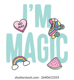Positive Quote Slogan Graphic Design With Patches