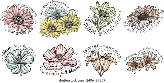 Citas positivas Diseños florales en línea