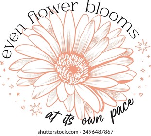 Positive Quotes Floral Monoline Designs