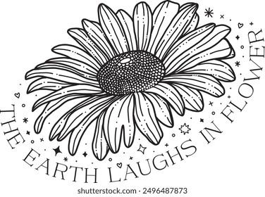 Positive Quotes Floral Monoline Designs